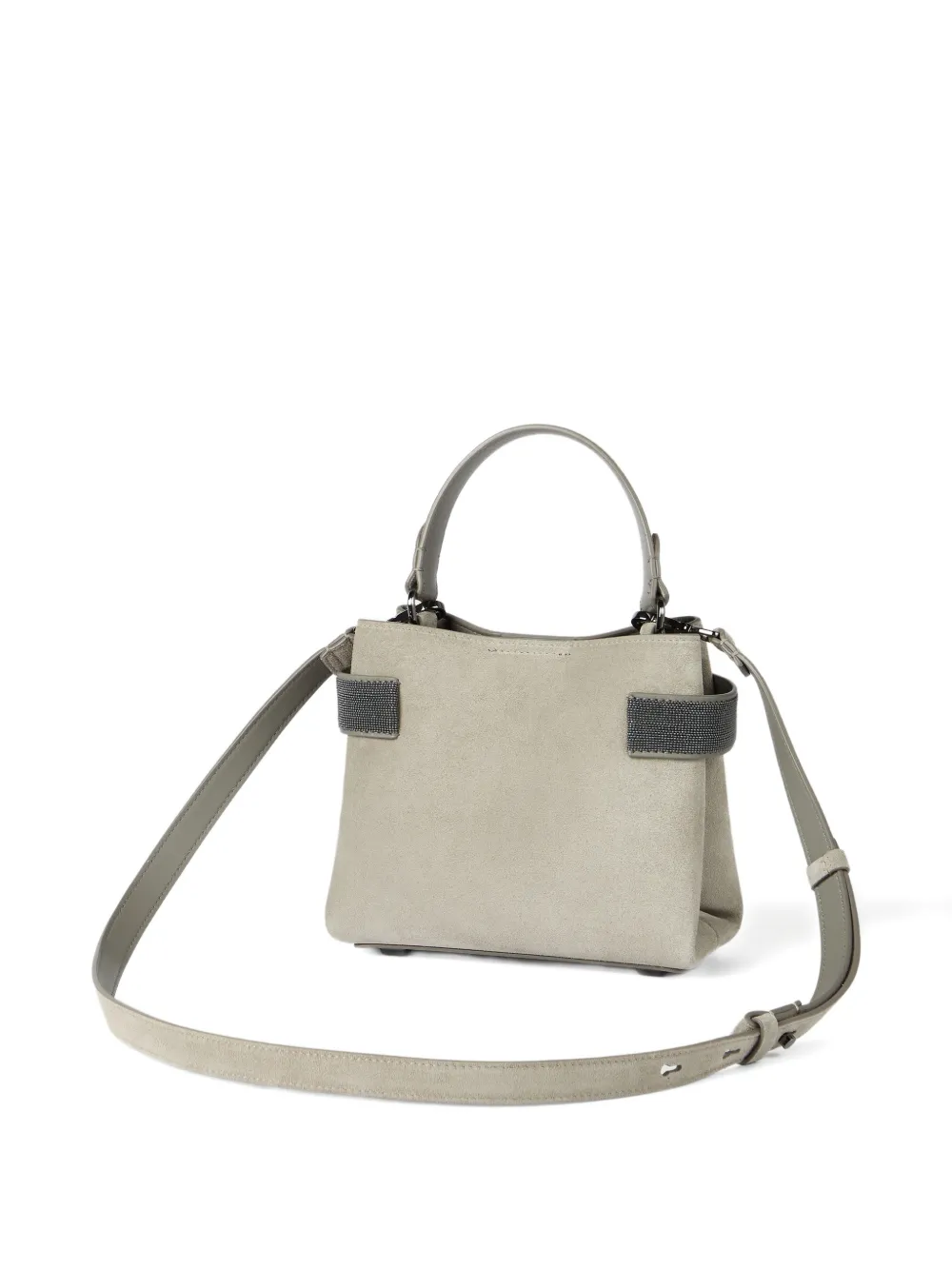 Brunello Cucinelli Small Essence Tote Bag In Gray