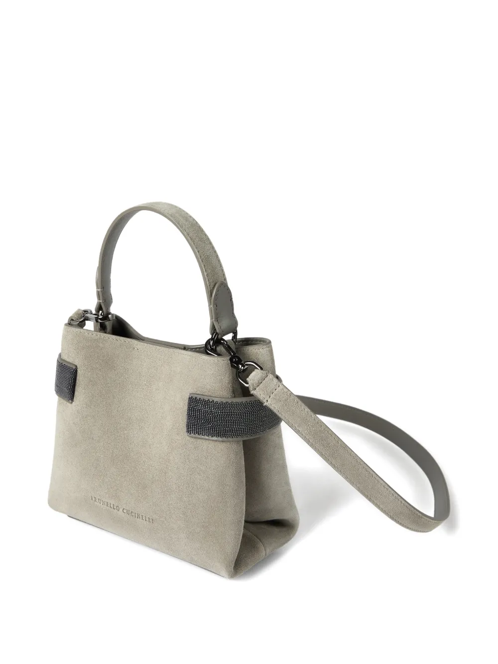 Brunello Cucinelli Small Essence Tote Bag In Gray