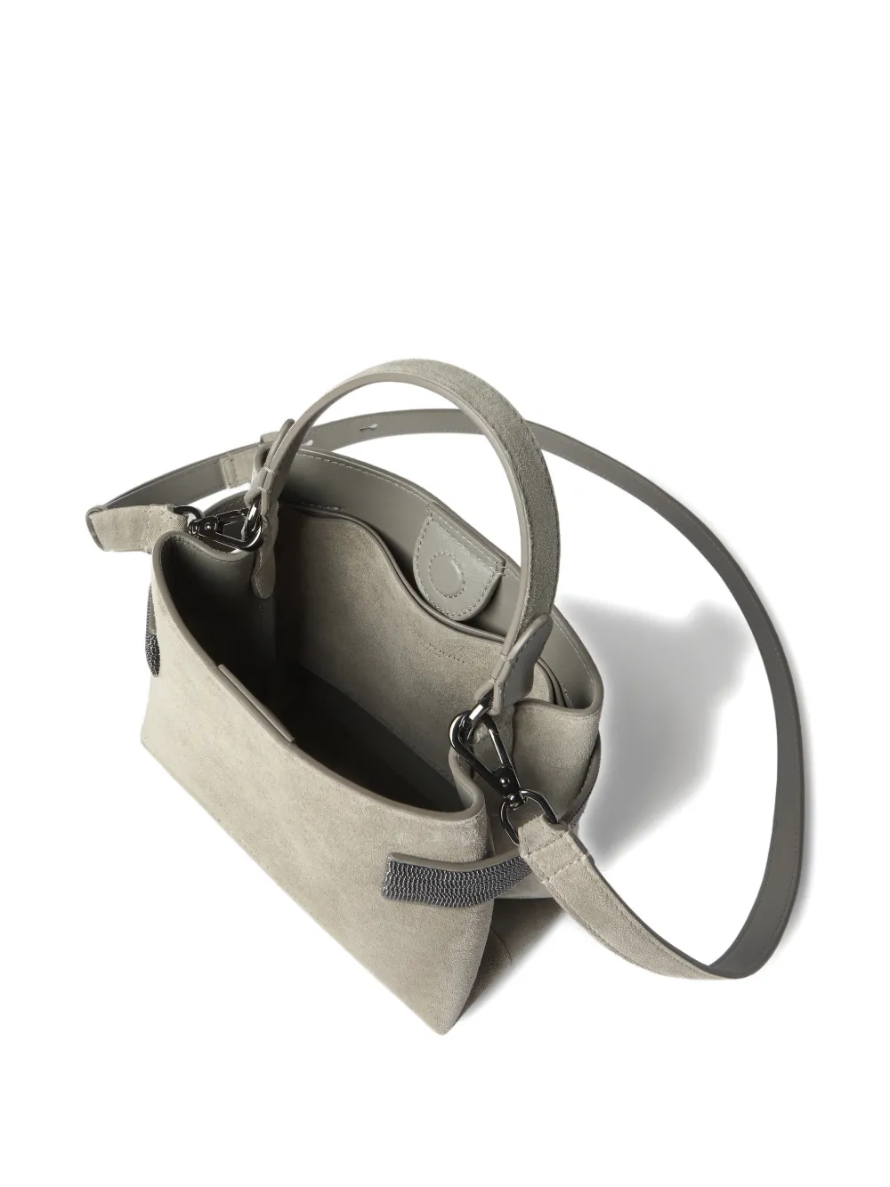 Brunello Cucinelli Small Essence Tote Bag In Gray