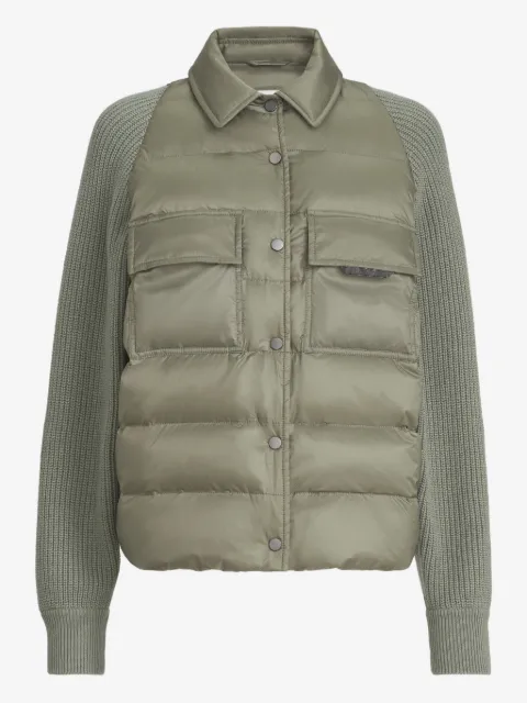 Brunello Cucinelli quilted pocket knit-sleeve jacket