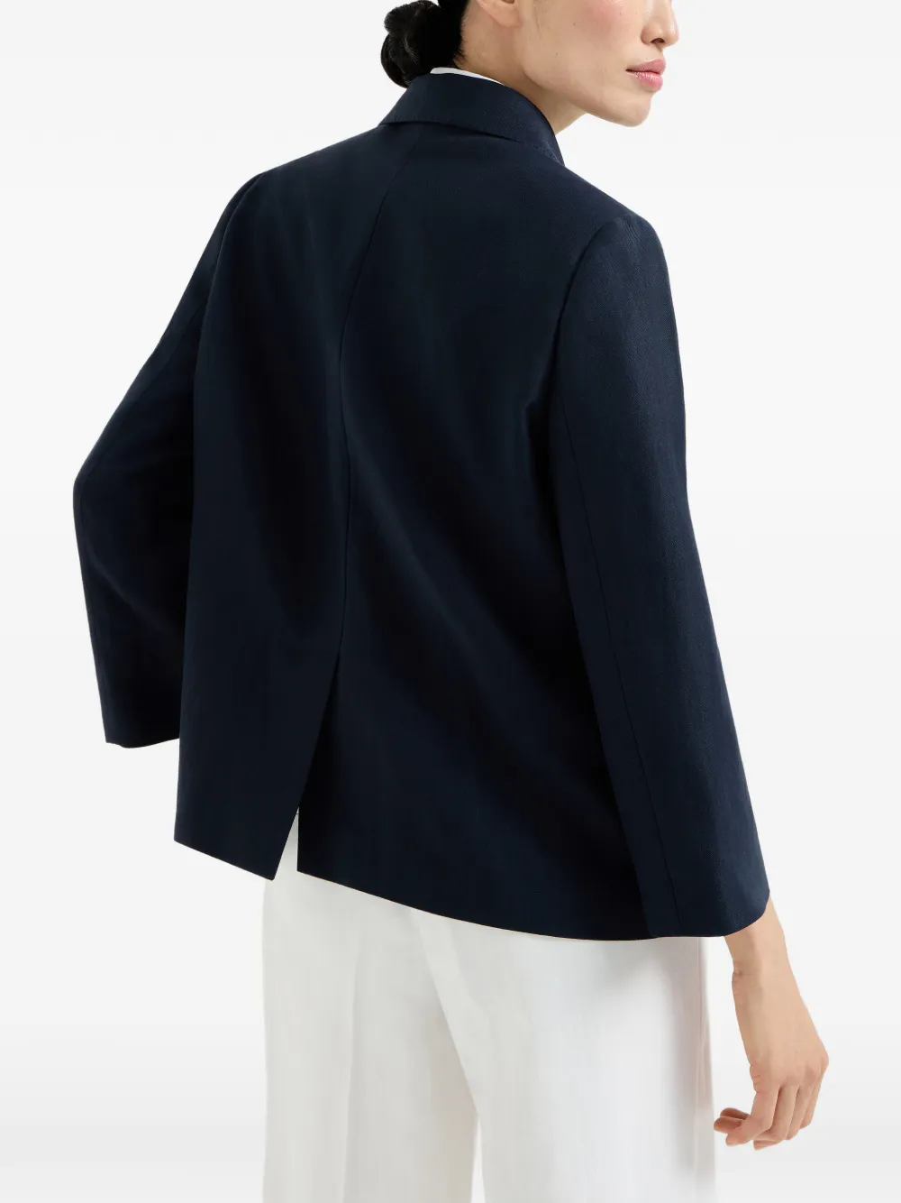Brunello Cucinelli Blazer met dubbele rij knopen Blauw
