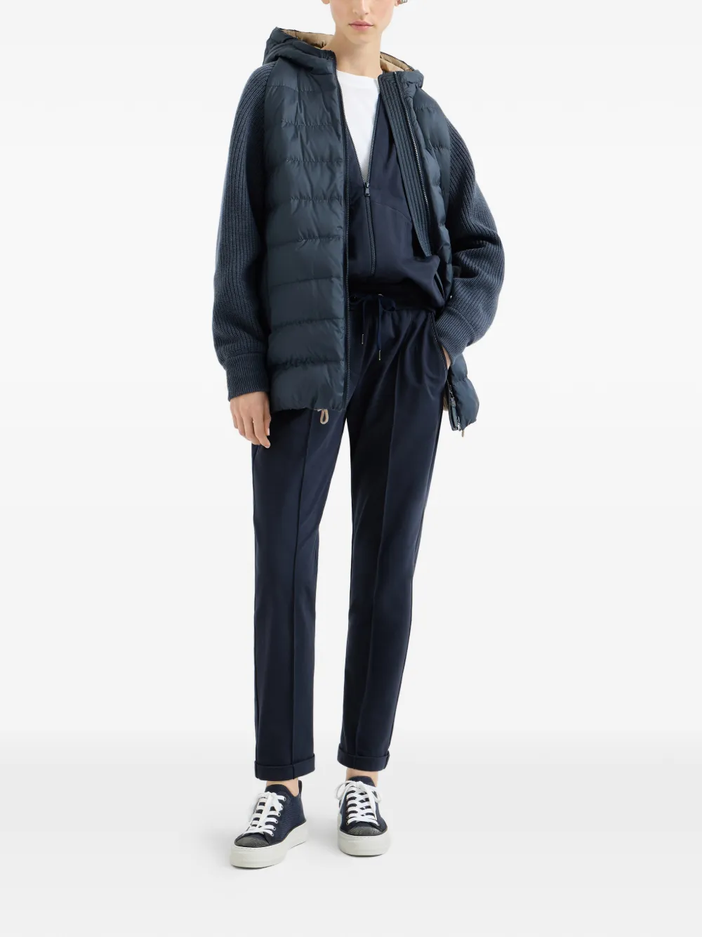 Brunello Cucinelli Jack met capuchon Blauw