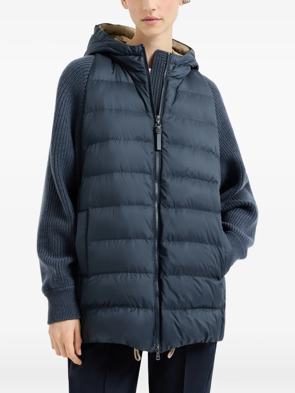 Brunello Cucinelli Jack met capuchon Blauw