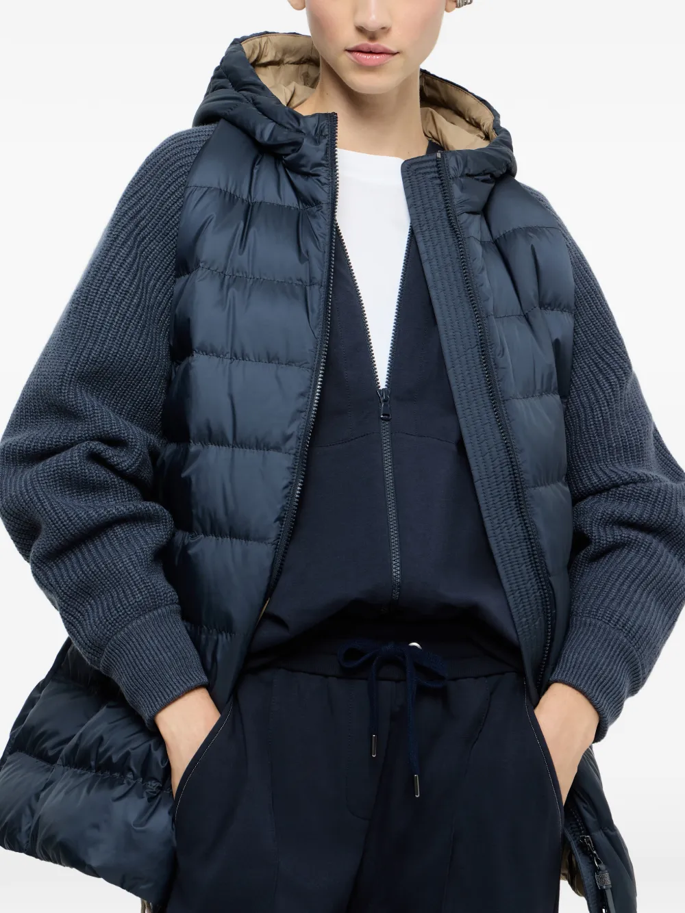 Brunello Cucinelli Jack met capuchon Blauw