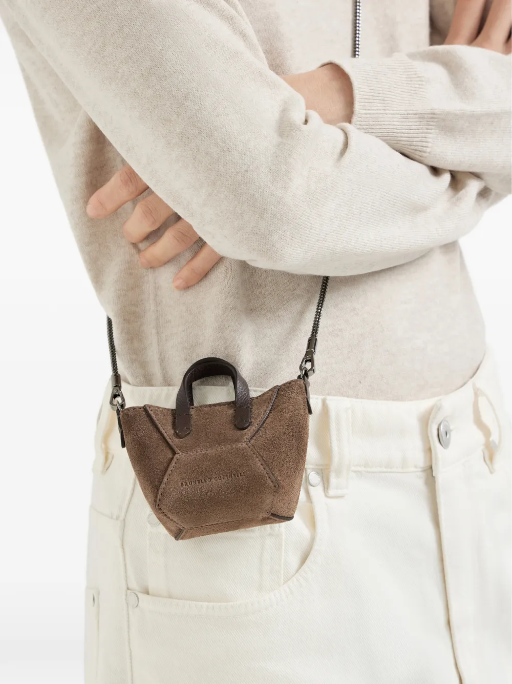 Brunello Cucinelli Bc Duo Mini Bag In Brown