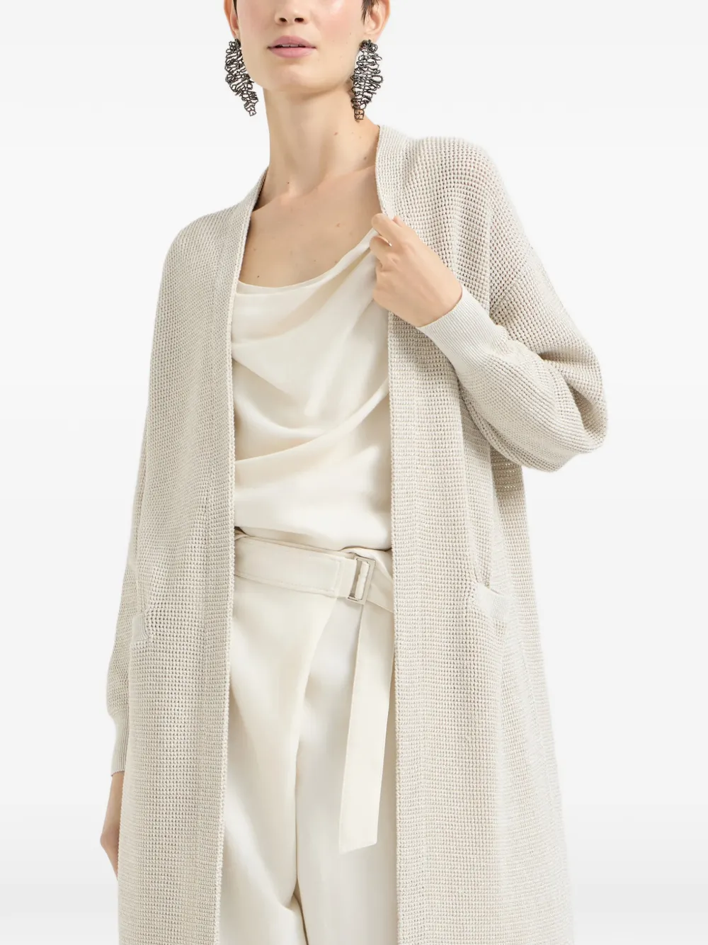 Brunello Cucinelli long-sleeve coat - Toni neutri
