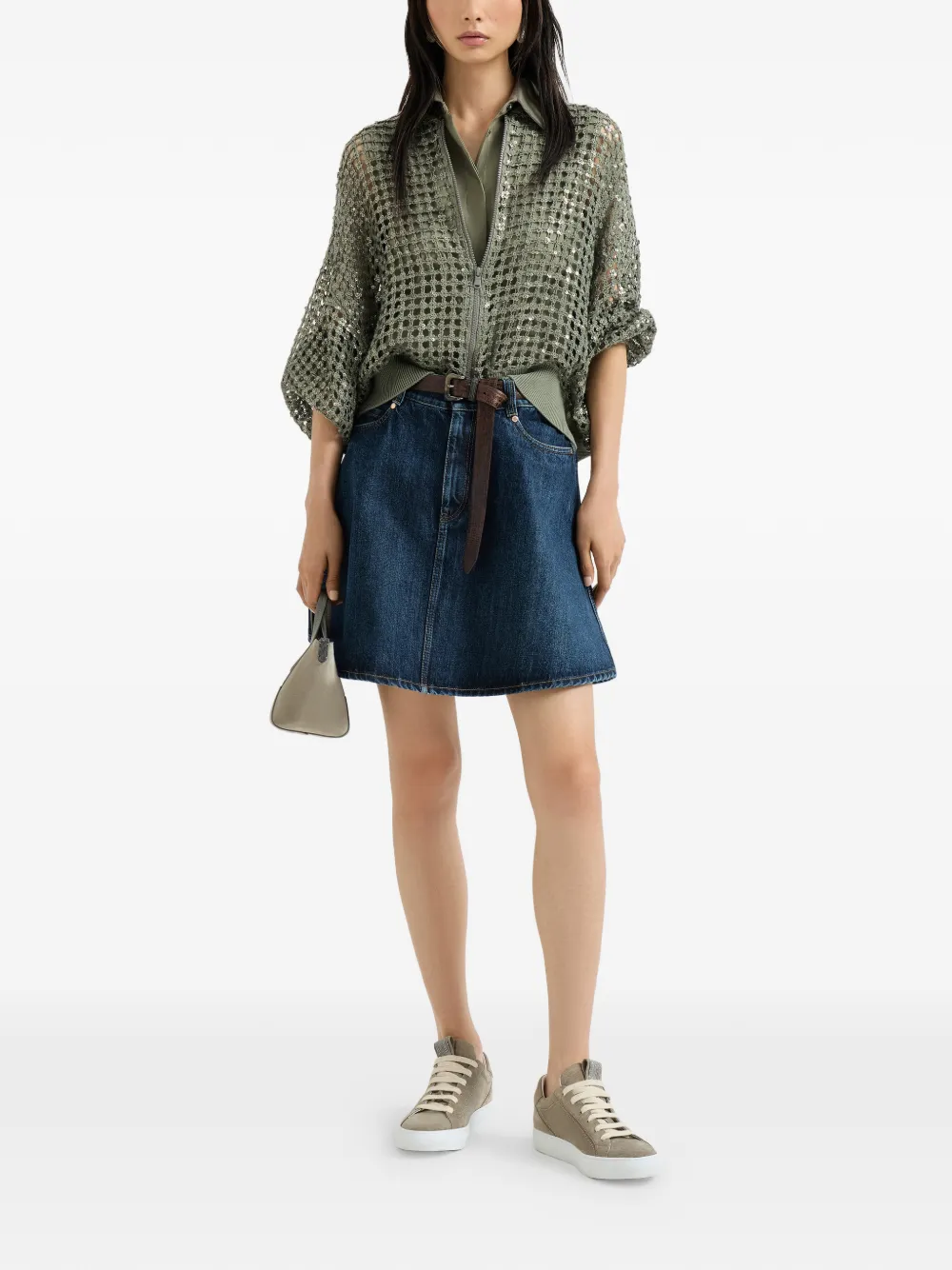 Brunello Cucinelli poplin sleeveless shirt - Groen