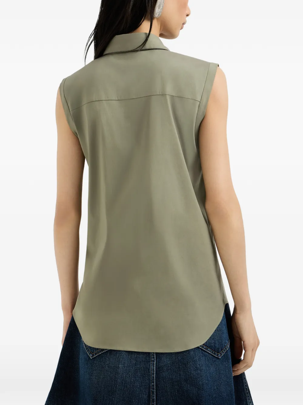 Poplin Sleeveless Shirt