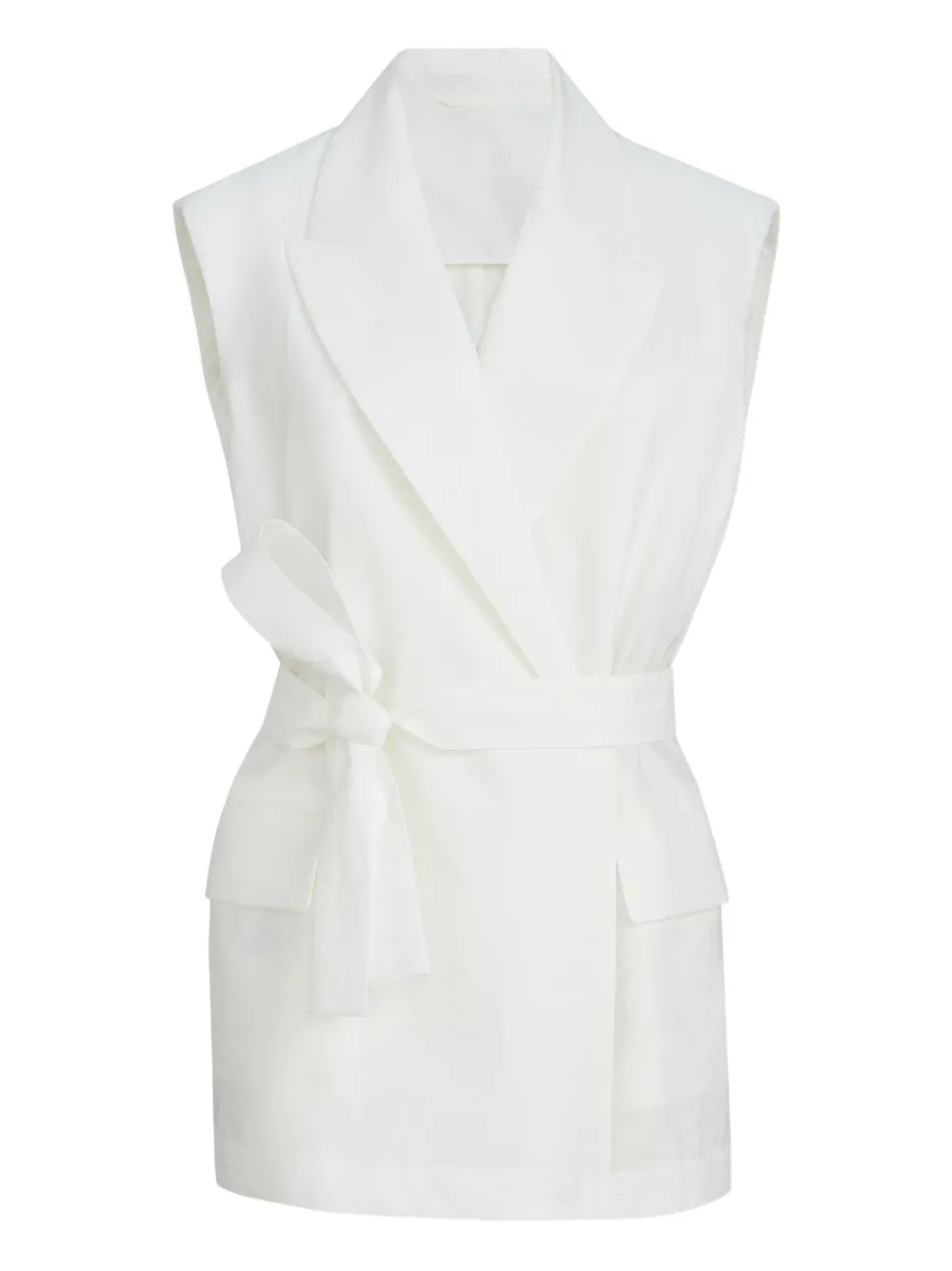 Brunello Cucinelli belted gilet - White