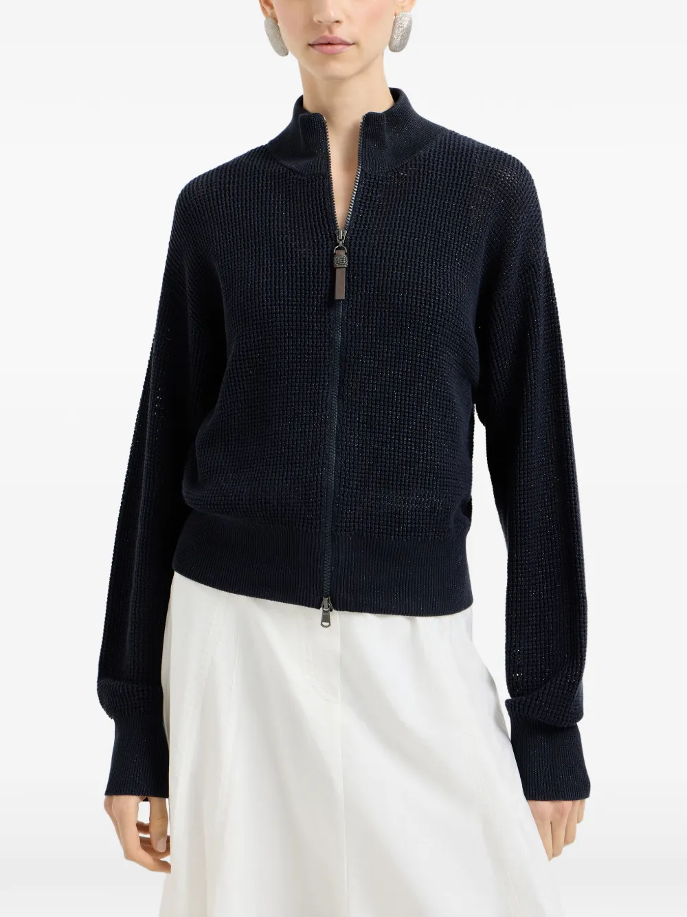 Brunello Cucinelli Zip-fastening Cardigan - Blue 