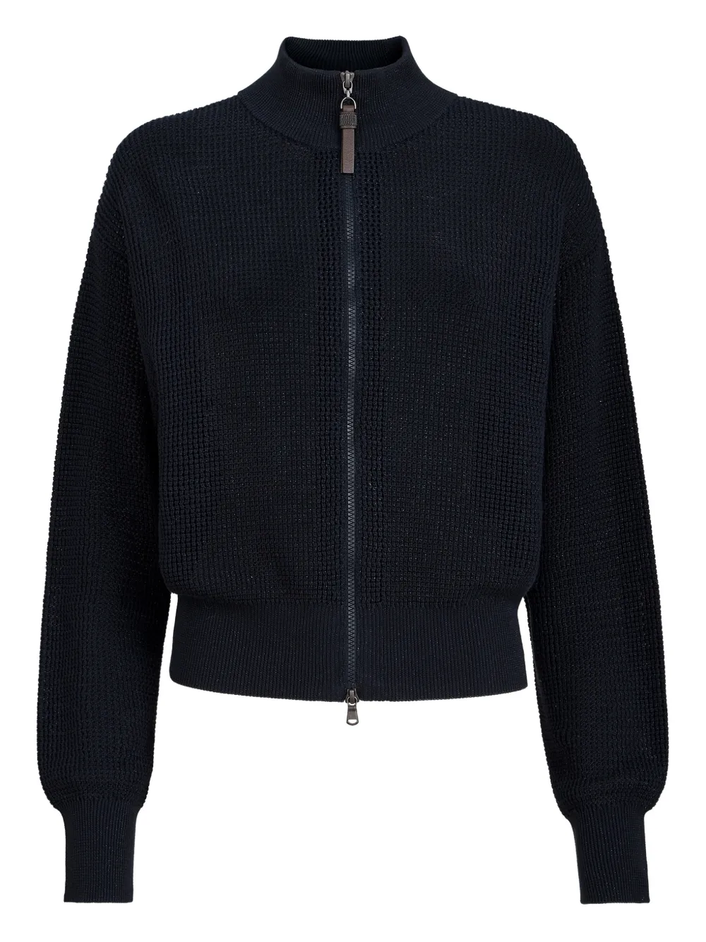 Brunello Cucinelli zip-fastening cardigan - Blu