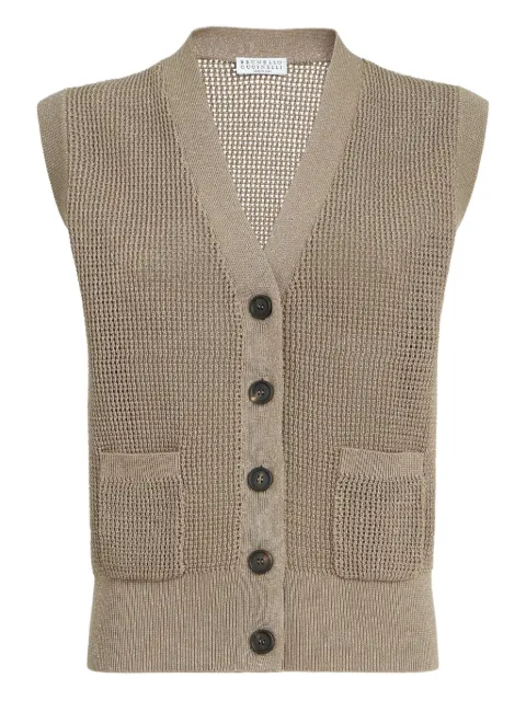 Brunello Cucinelli buttoned tank top