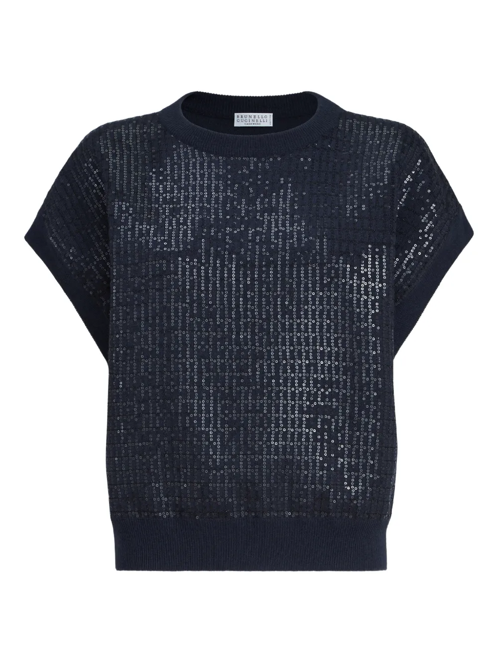 Brunello Cucinelli dazzling check-pattern top - Blu