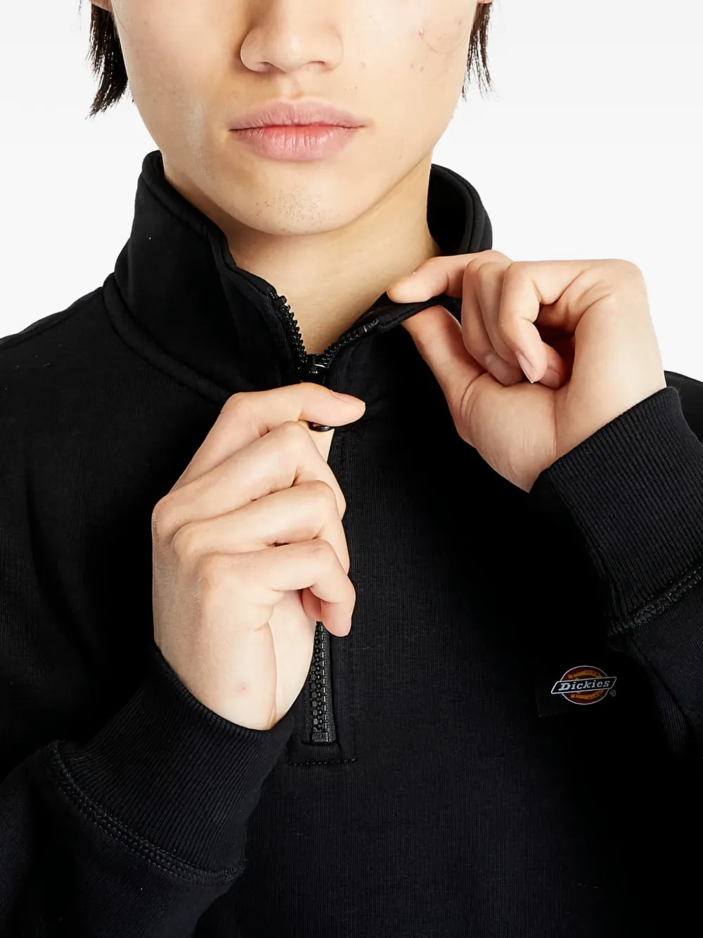 DICKIES Oakport sweater met kwart rits Zwart