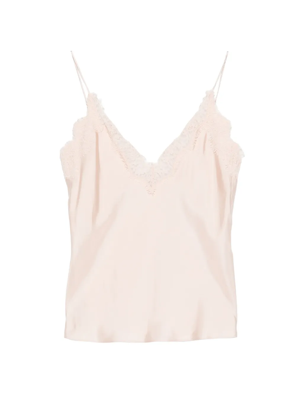 Róhe Canotta con bordo in pizzo - Rosa