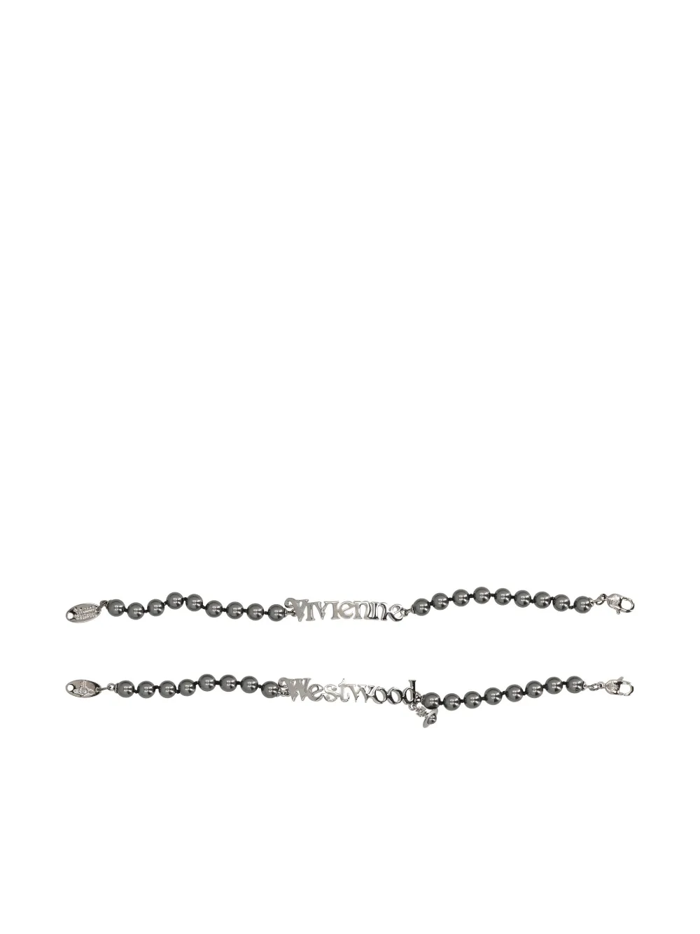 Vivienne Westwood Emilio orb beaded bracelet - Argento