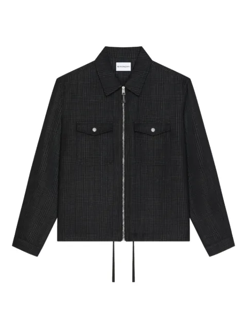Givenchy silver-tone-hardware checked jacket