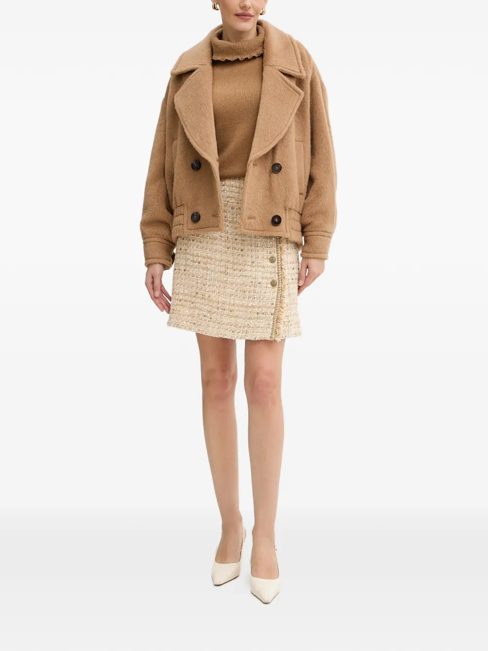  Luisa Spagnoli Ruffled Sweater - Brown 