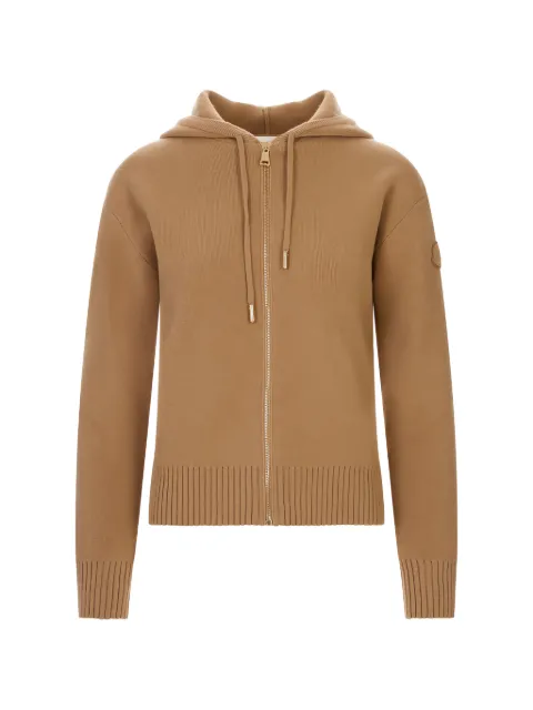 Moncler — logo-patch drawstring-hood cardigan