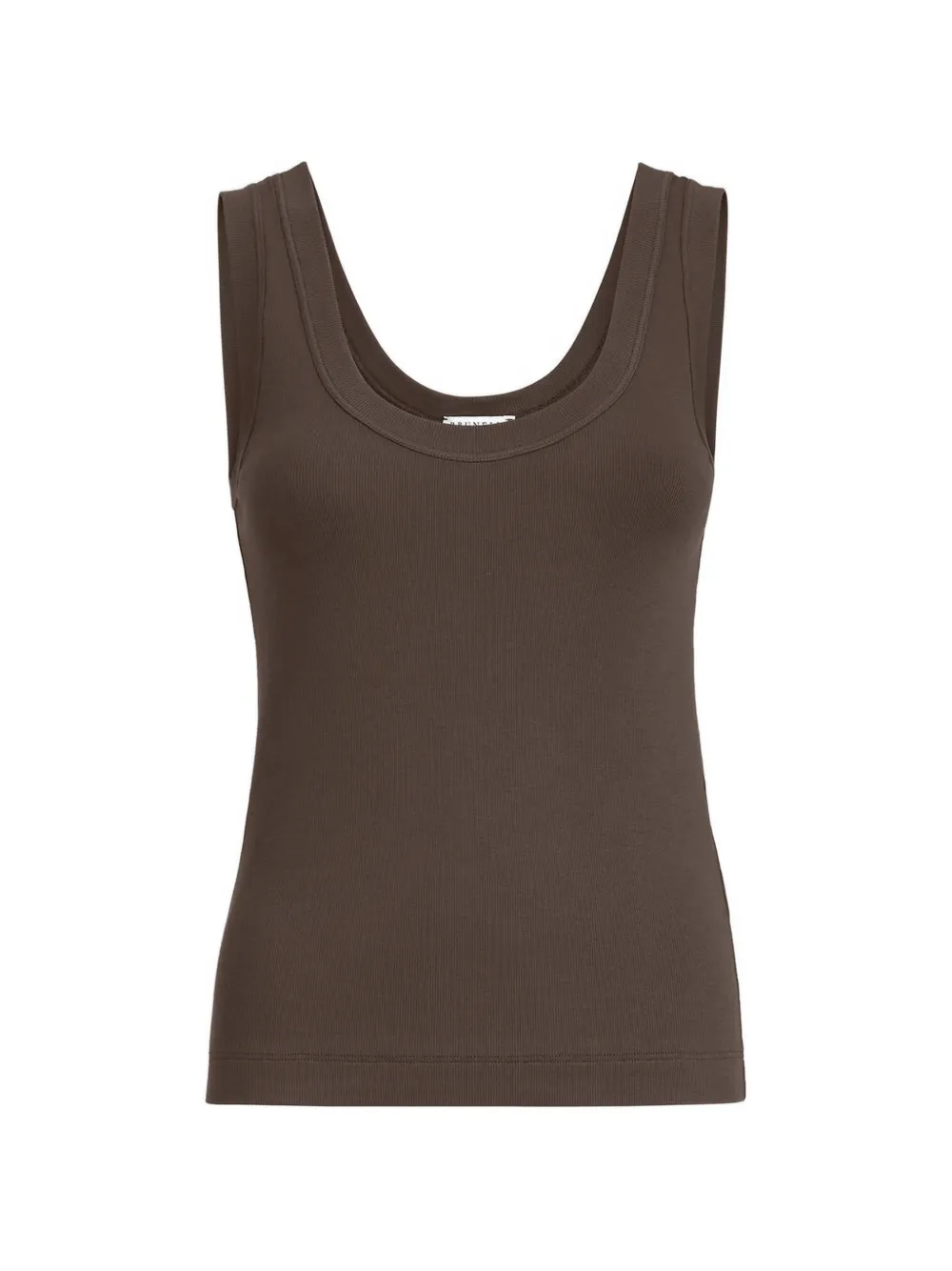 Brunello Cucinelli Geribbelde top Bruin