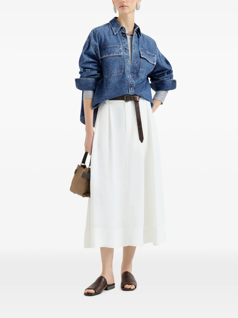 Brunello Cucinelli flap-pockets overshirt | Oversized Jackets | Image 2