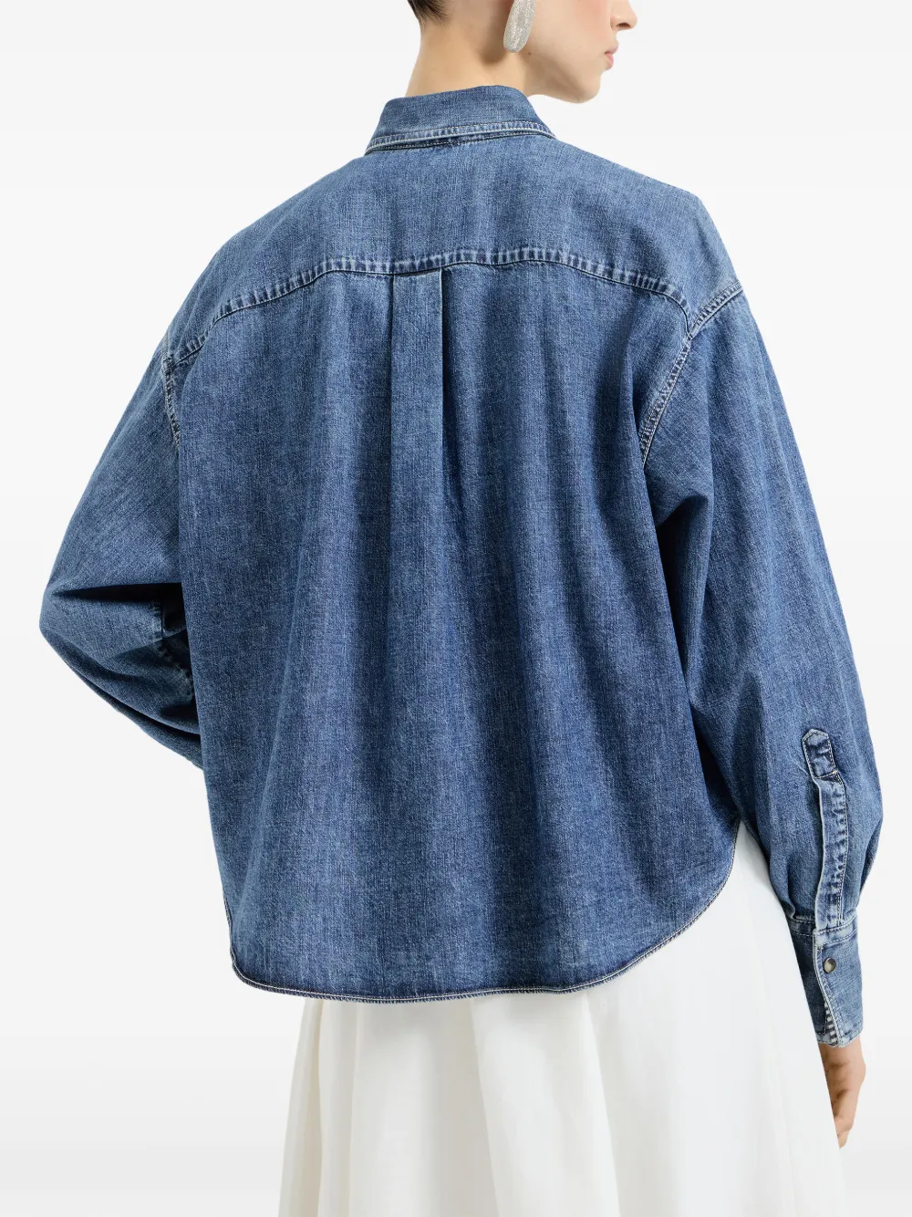  Brunello Cucinelli Flap-pockets Overshirt - Blue 