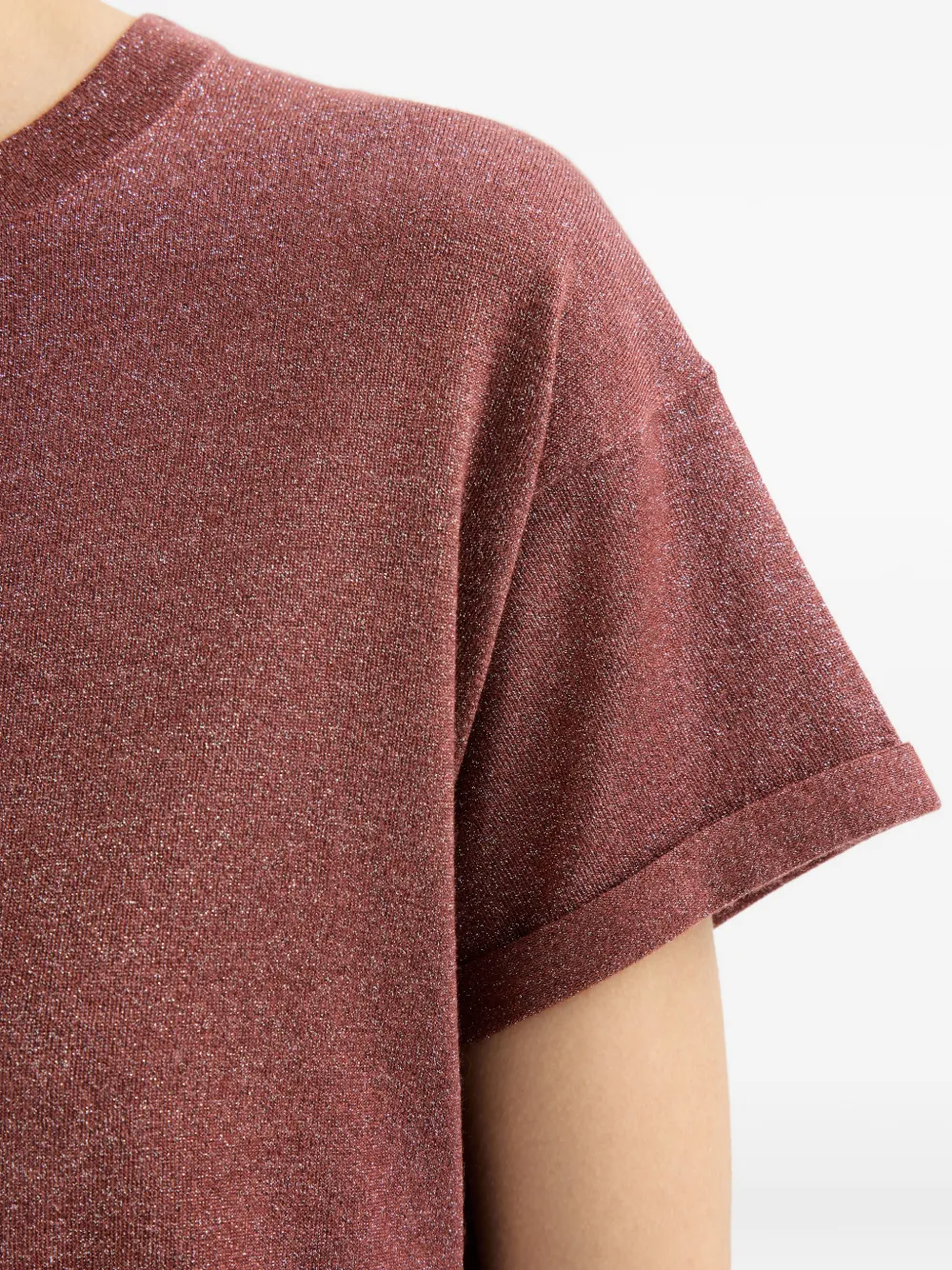 Brunello Cucinelli T-shirt met ronde hals Rood