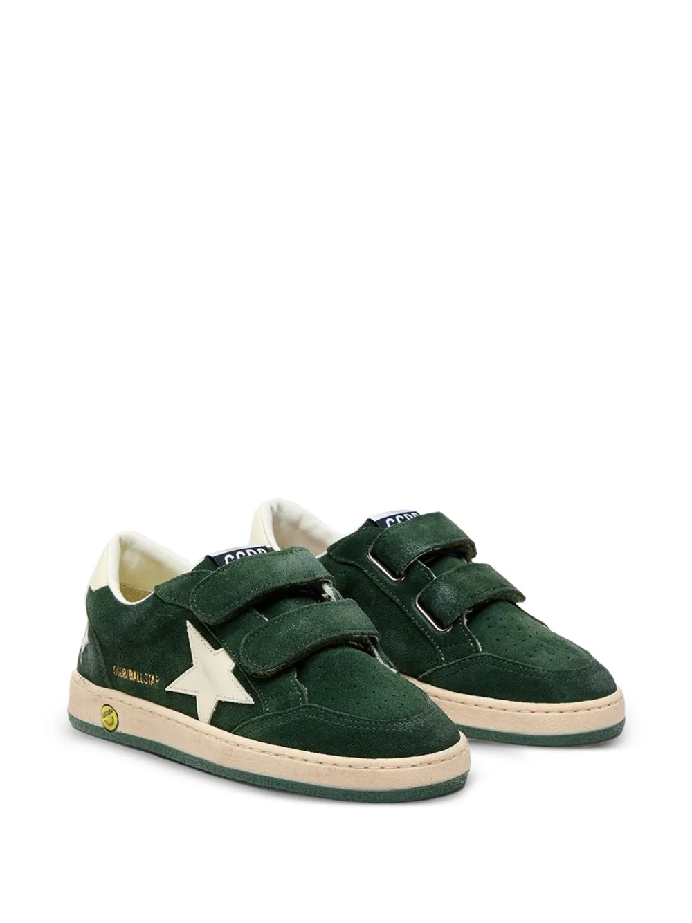 Golden Goose Kids Ball Star touch-strap sneakers - Verde