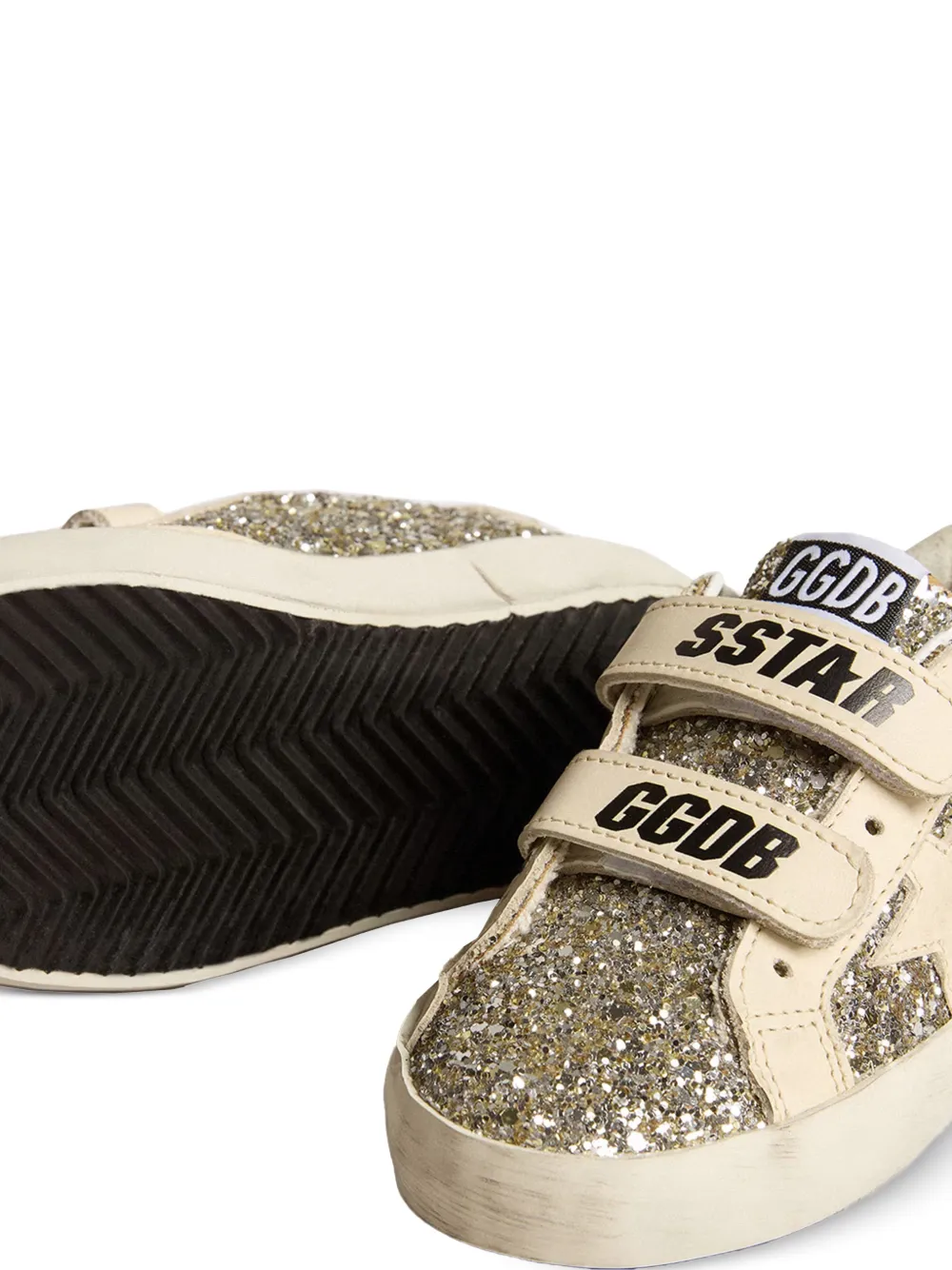 Golden Goose Kids Sneakers met sterpatch Beige