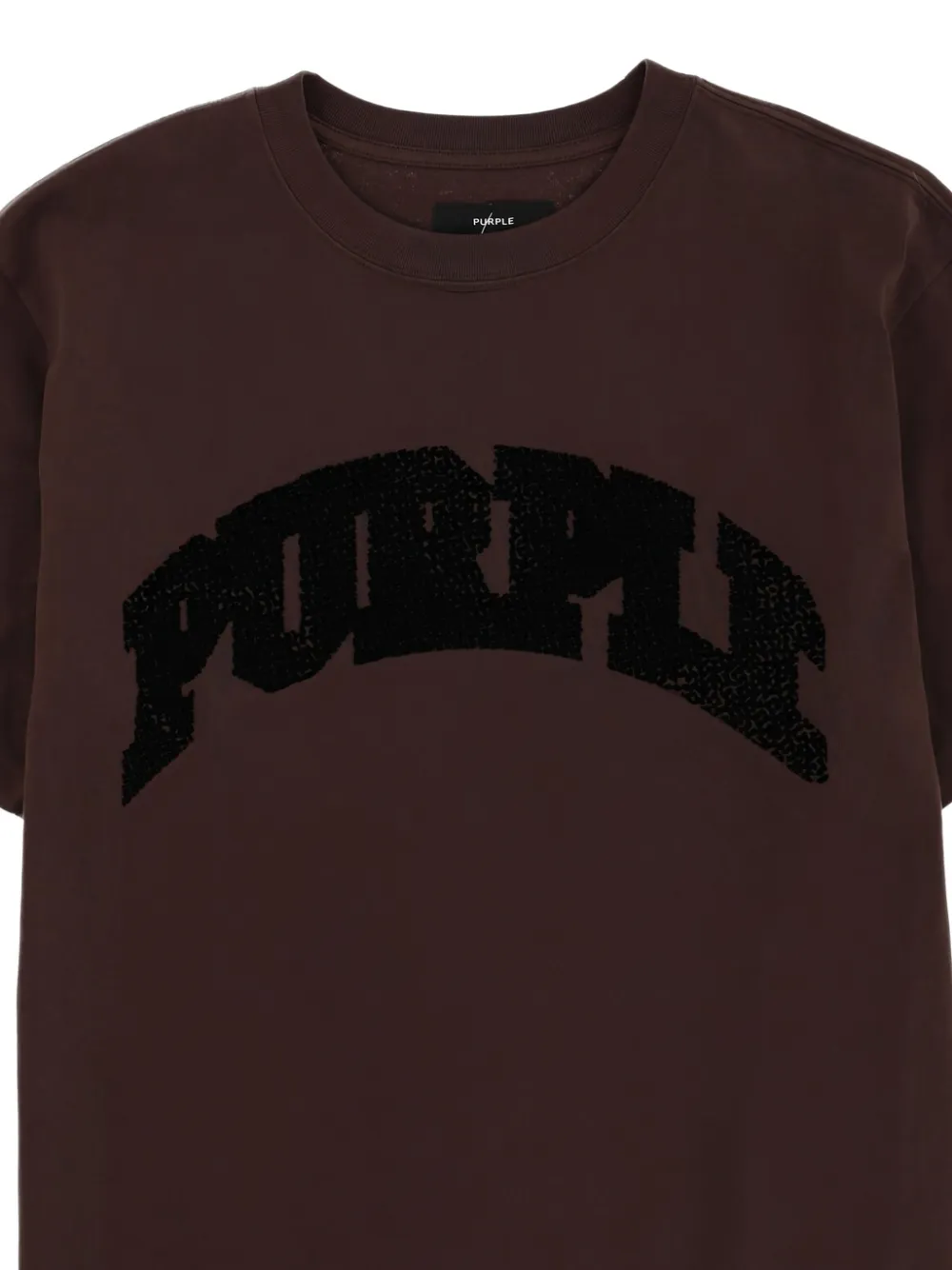 Purple Brand T-shirt met logoprint Bruin