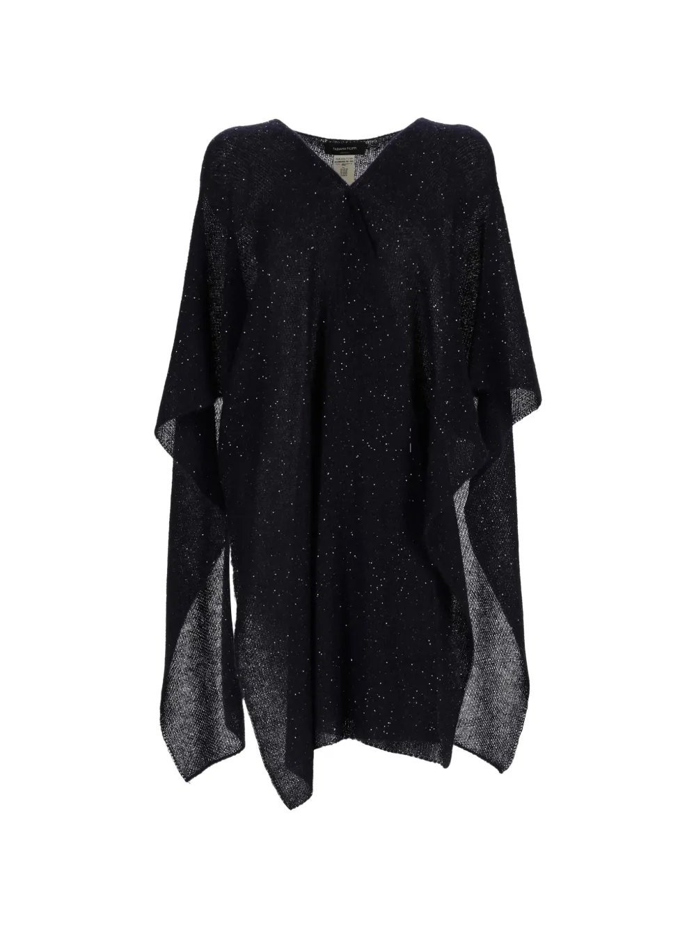 Fabiana Filippi V-neck embellished cape - Schwarz