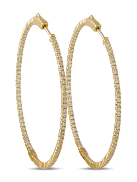LB Exclusive diamond hoop earrings