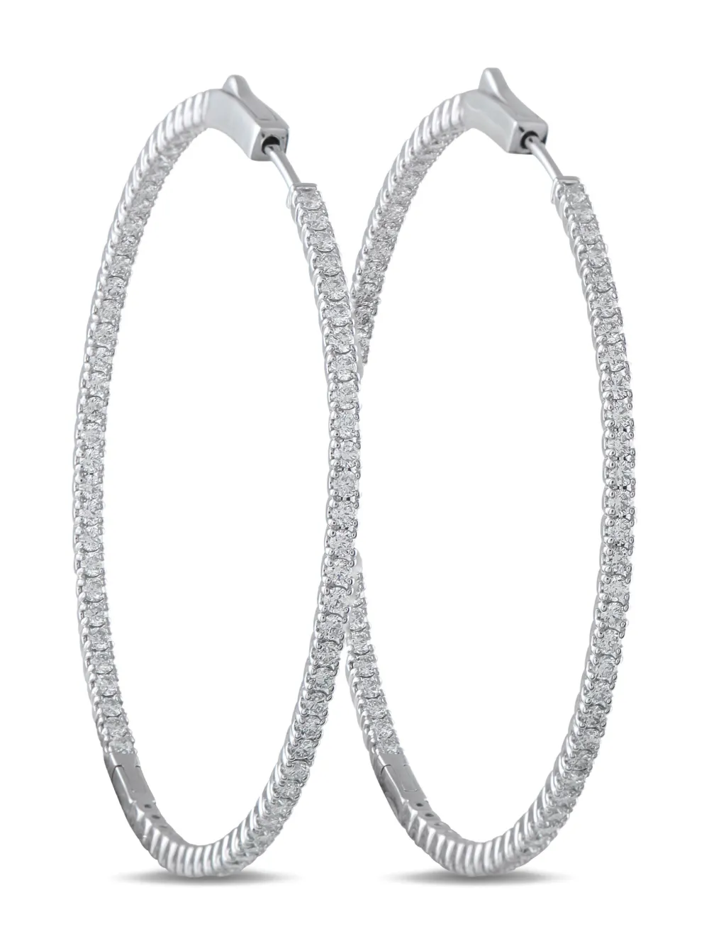 LB Exclusive diamond hoop earrings - Argento