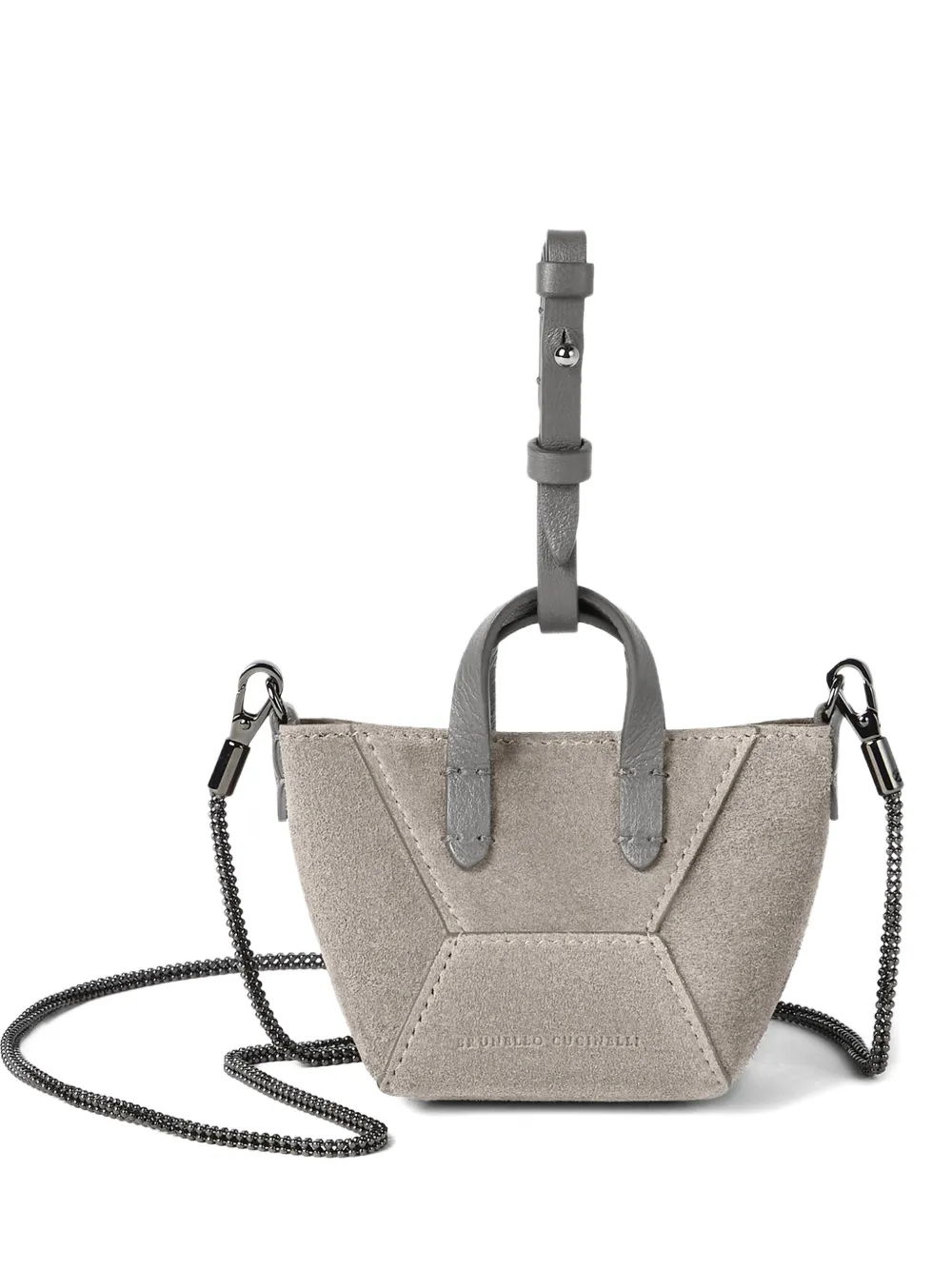 Brunello Cucinelli Bc Duo Mini Bag In Gray