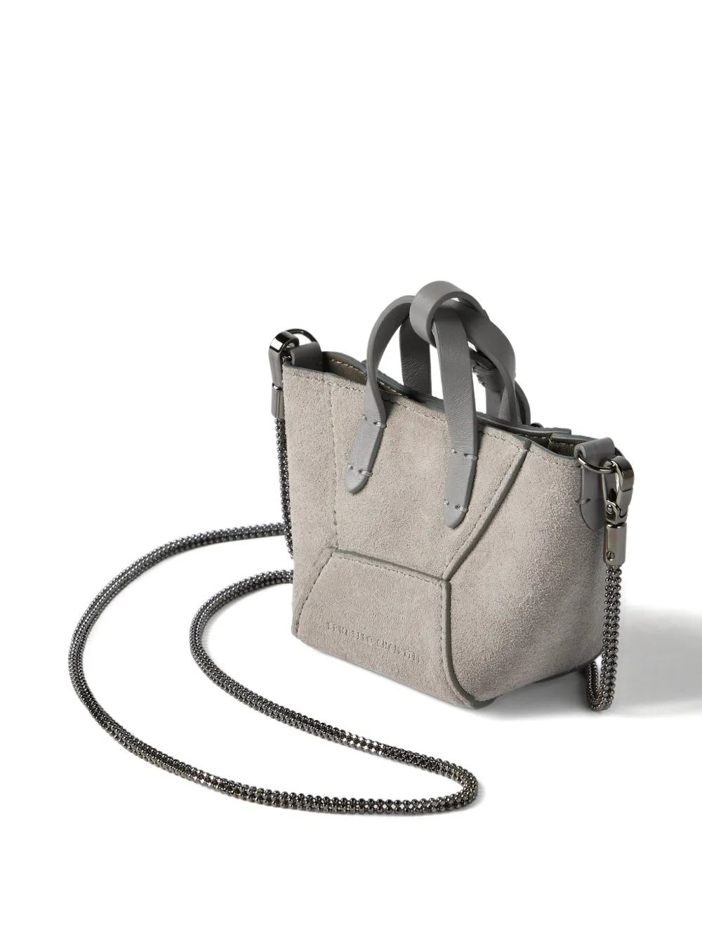 Brunello Cucinelli Bc Duo Mini Bag In Gray