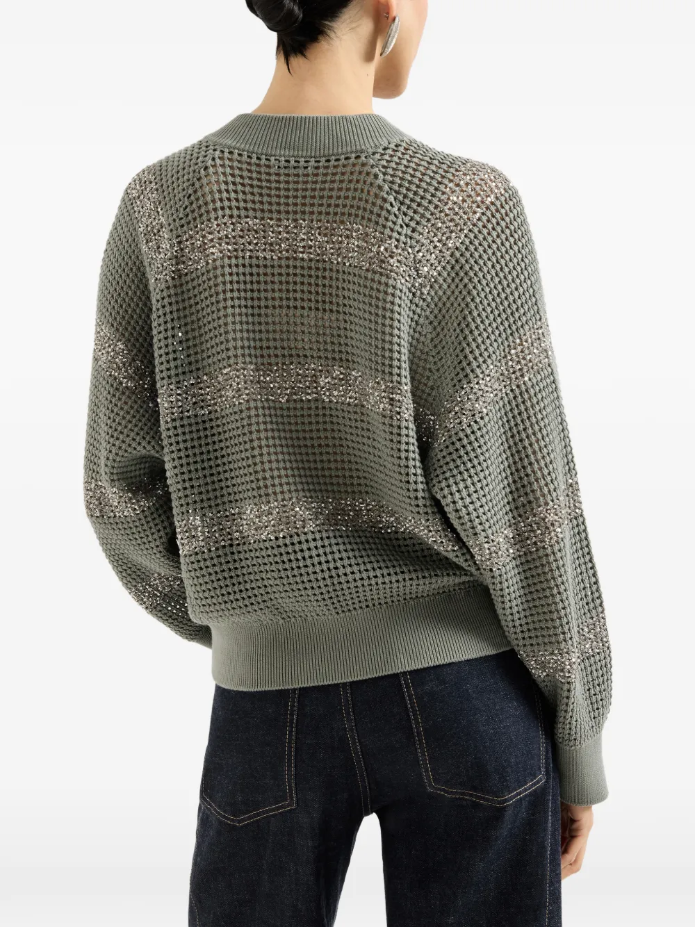 Brunello Cucinelli Gestreept vest Groen