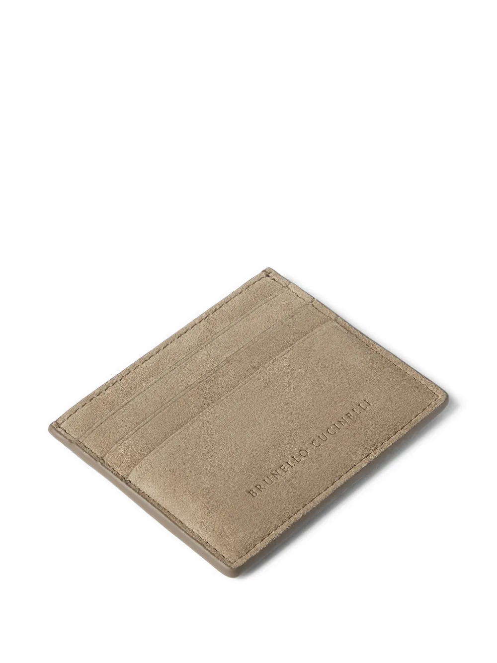 Brunello Cucinelli Suède pasjeshouder Beige