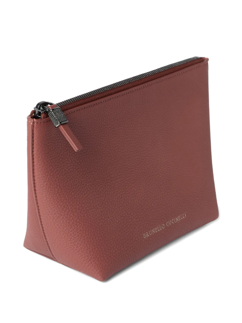 Logo Leather Clutch Bag