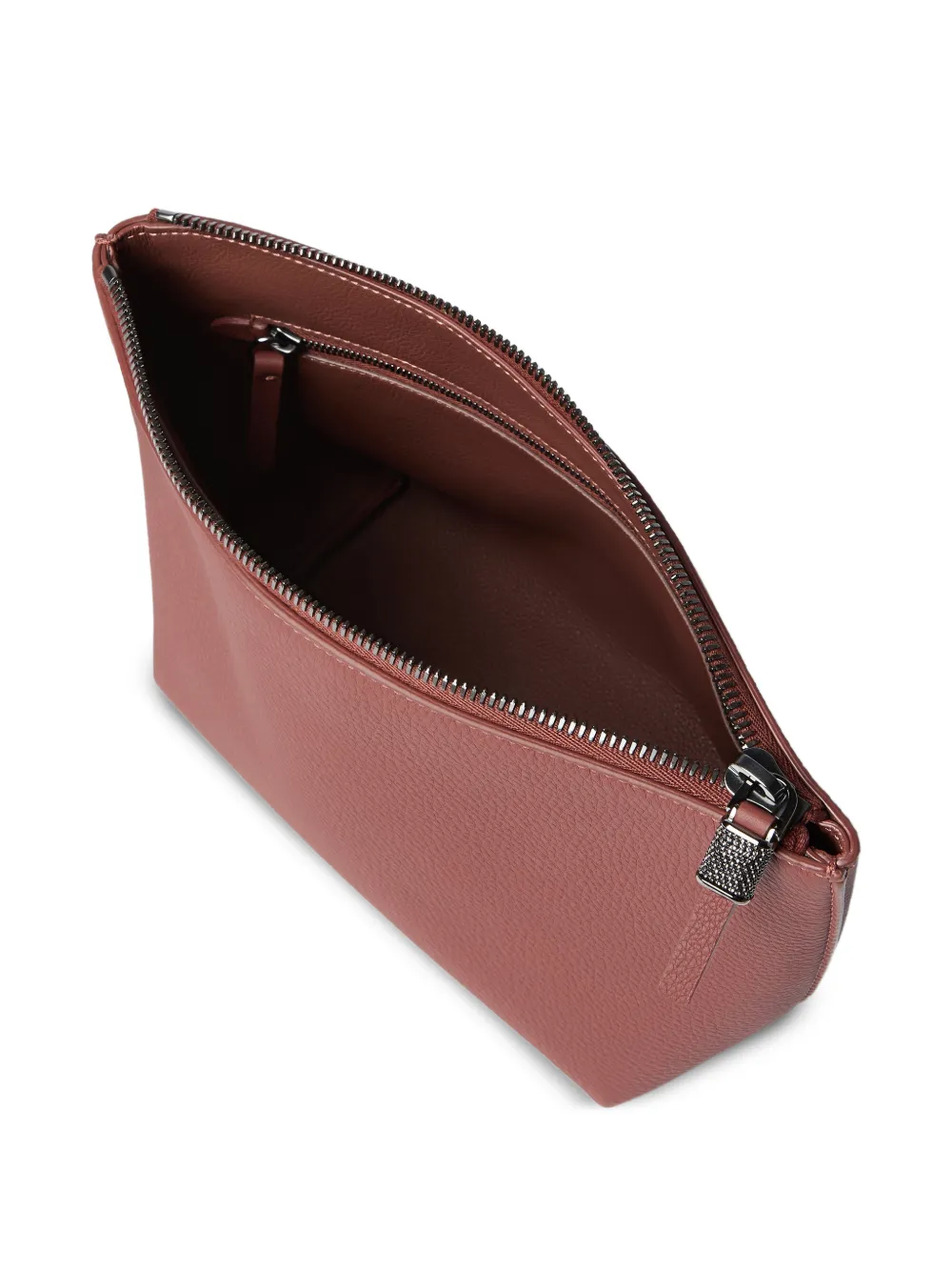 Logo Leather Clutch Bag