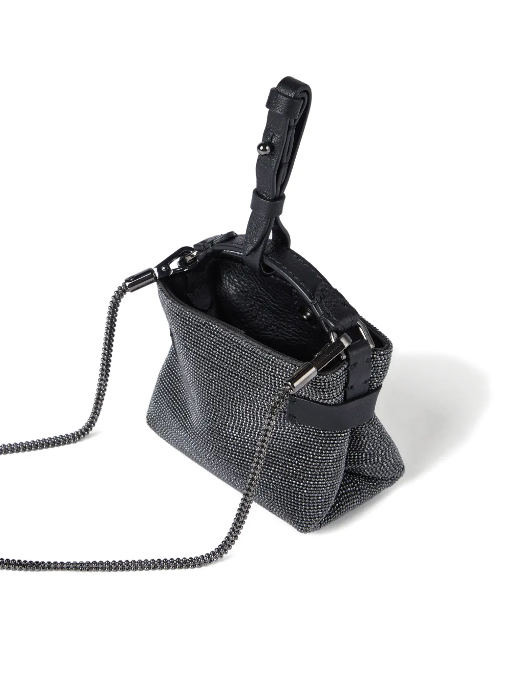 Brunello Cucinelli Essence mini-tas met handvat Zwart