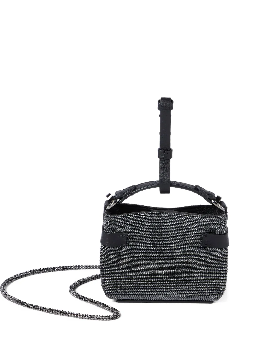 Brunello Cucinelli Borsa mini con manico - Nero