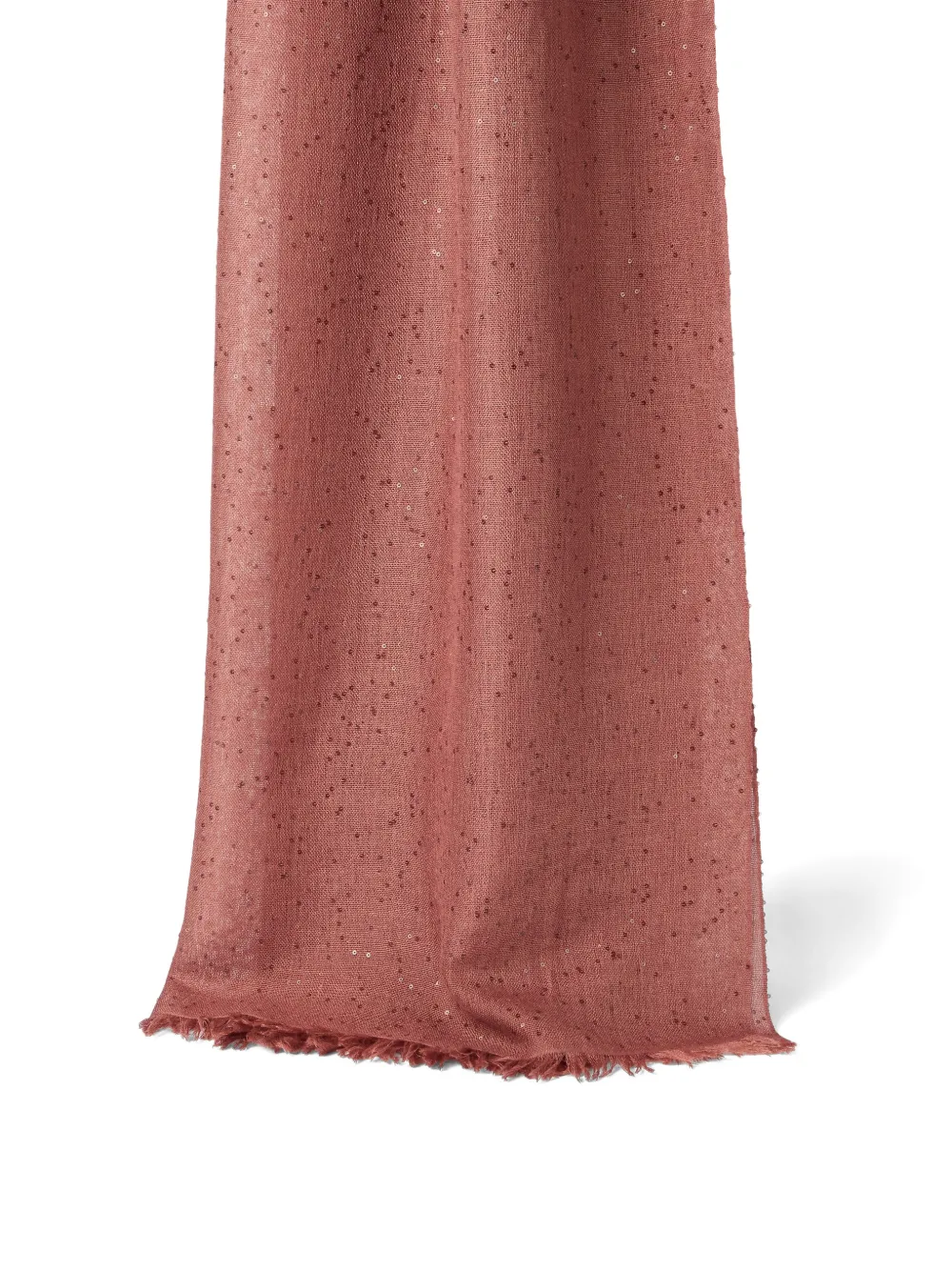  Brunello Cucinelli Fringed Scarf - Orange 