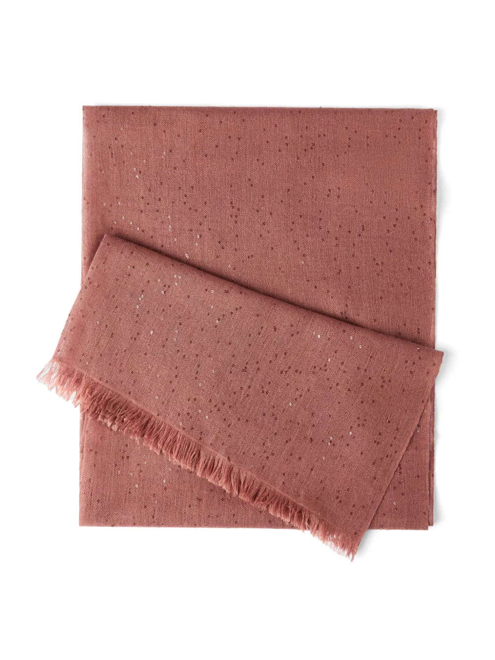 Brunello Cucinelli Sciarpa con frange - Arancione