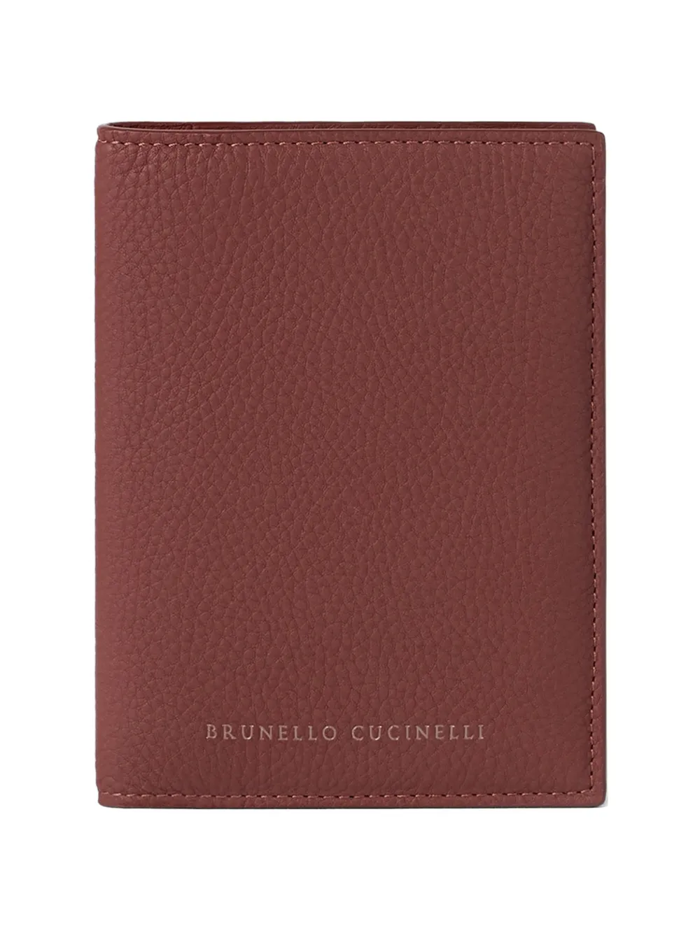 Brunello Cucinelli Custodia passaporto in pelle - Marrone