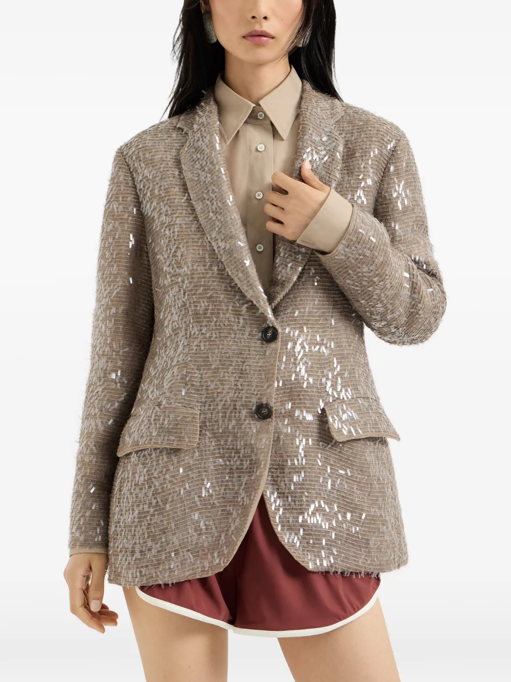  Brunello Cucinelli Button-fastening Blazer - Neutrals 