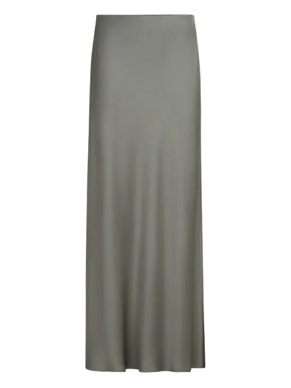 Brunello Cucinelli Fluid Bias-cut Skirt in Green