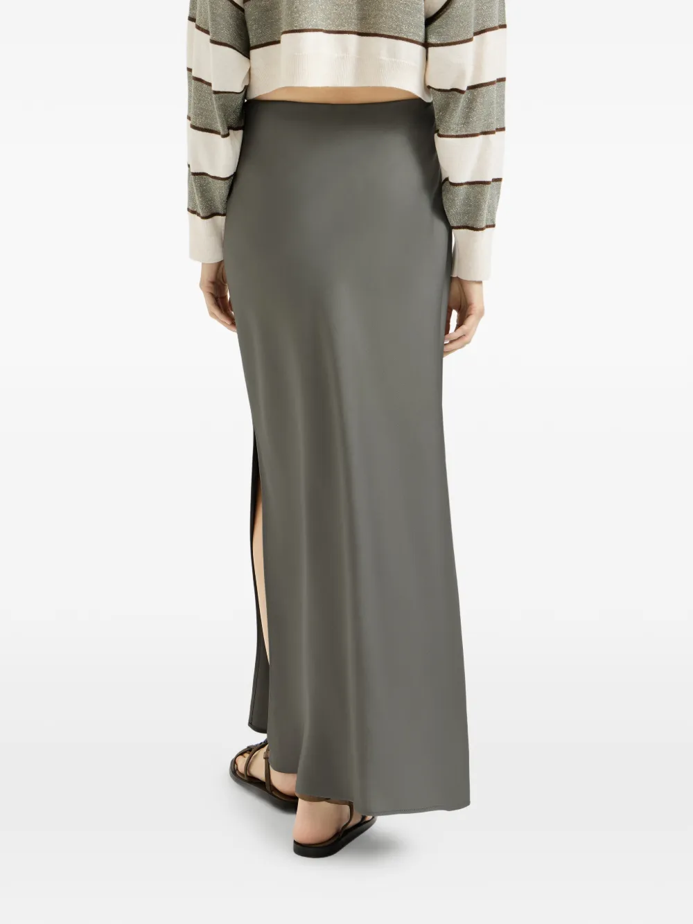 Side-Slit Midi Skirt