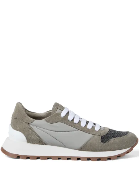 Brunello Cucinelli tenis Techno con puntera preciosa