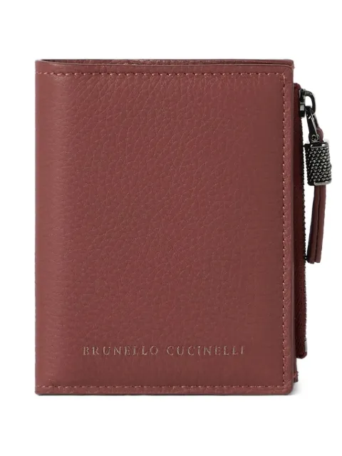 Brunello Cucinelli logo leather wallet