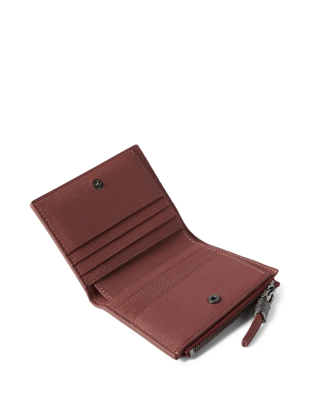 Brunello Cucinelli Leren portemonnee Bruin